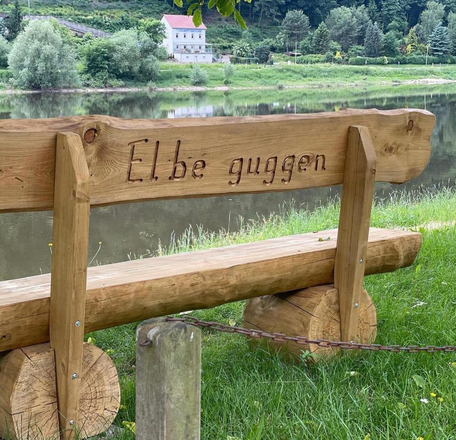 Elbpension & Ferienwohnung Saechsische Schweiz ピルナ エクステリア 写真