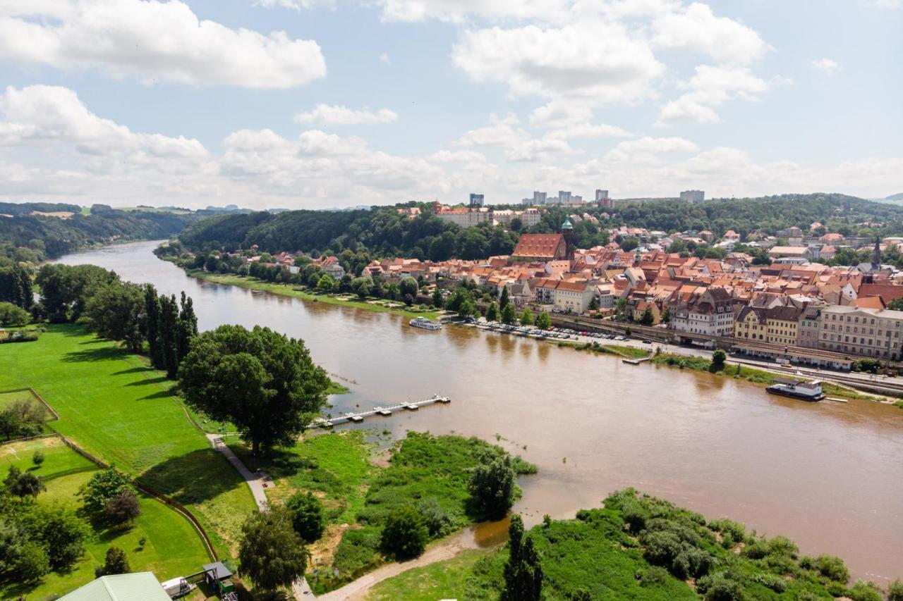 Elbpension & Ferienwohnung Saechsische Schweiz ピルナ エクステリア 写真